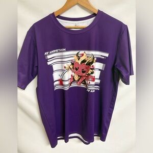 Purple Graphic Short Sleeve Tee